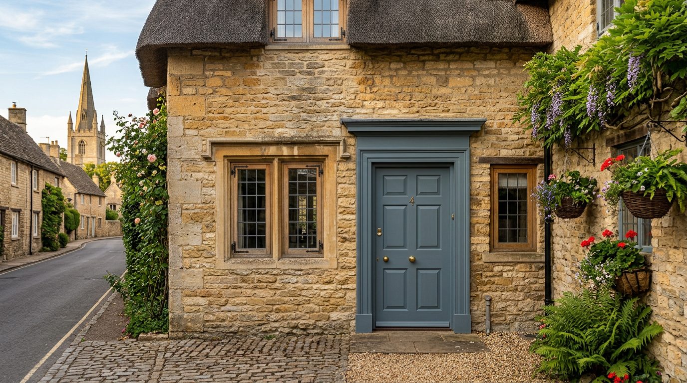 Residential Oundle street in Northamptonshire showing local vernacular windows and doors — the character of homes South East Windows & Doors installs across PE8