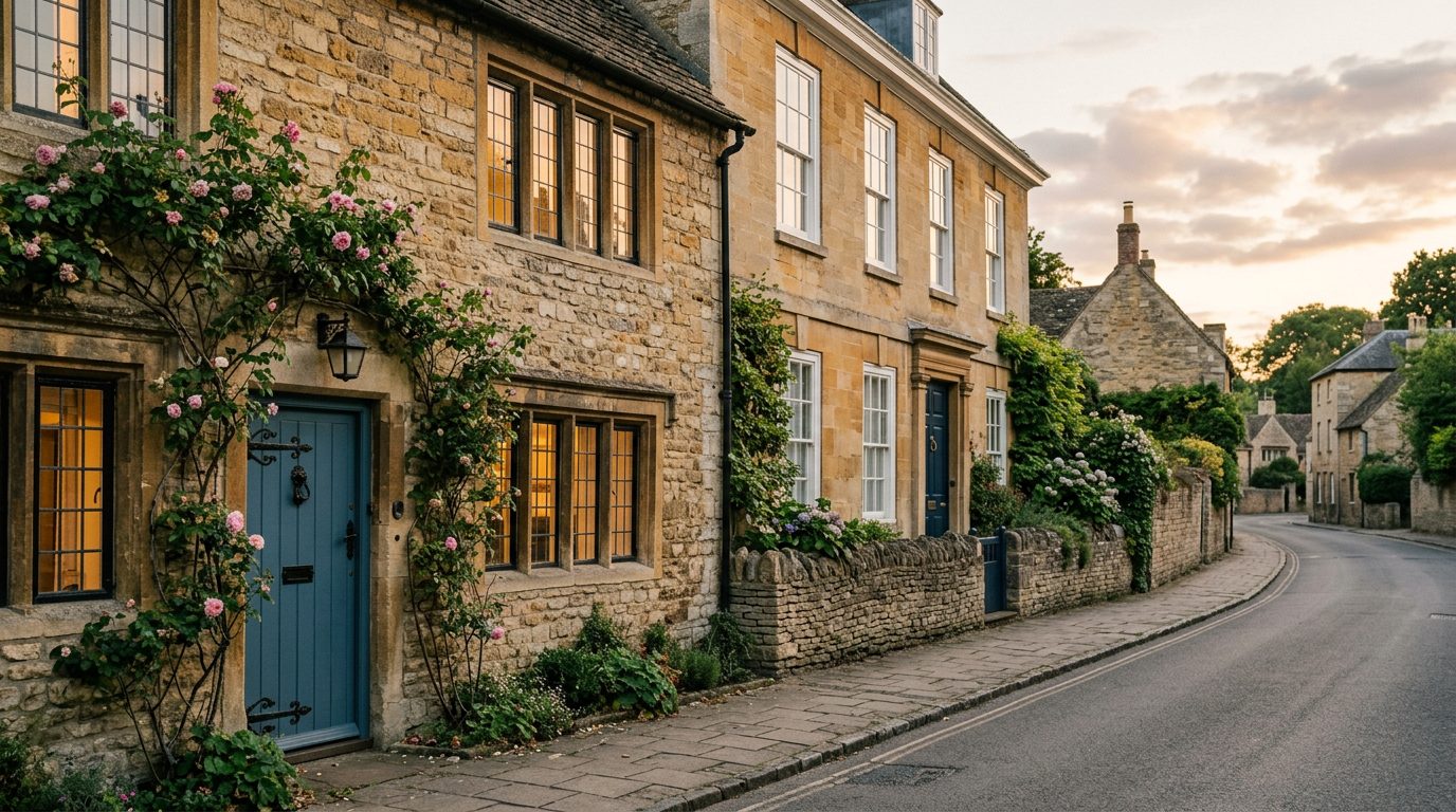 Residential Henley-on-Thames street in Oxfordshire showing local vernacular windows and doors — the character of homes South East Windows & Doors installs across RG9