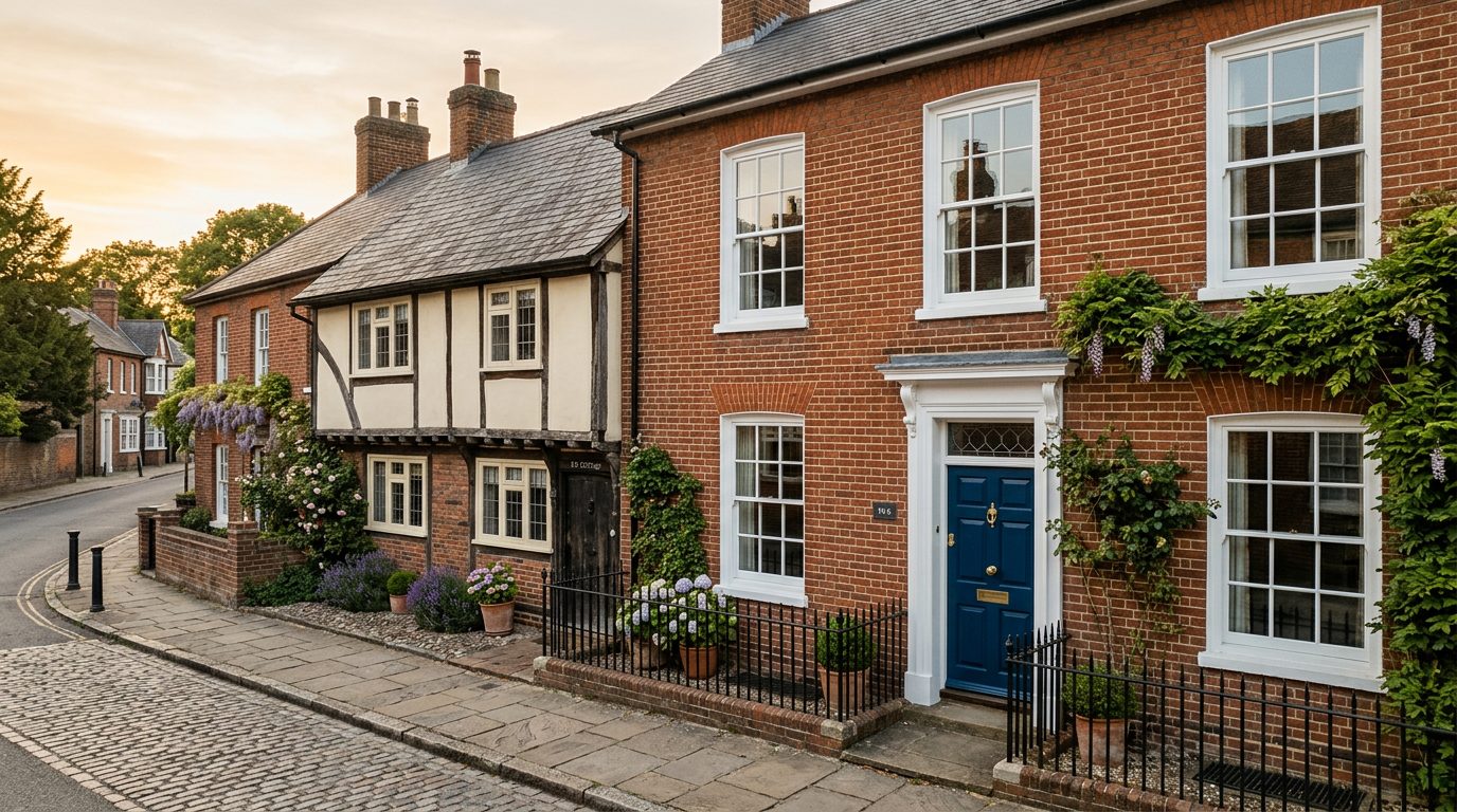 Residential Watford street in Hertfordshire showing local vernacular windows and doors — the character of homes South East Windows & Doors installs across WD17 – WD25