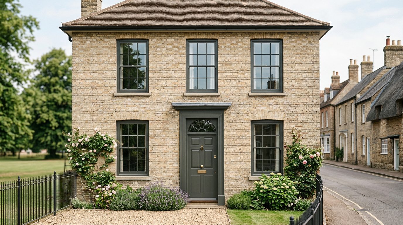 Residential Woburn street in Bedfordshire showing local vernacular windows and doors — the character of homes South East Windows & Doors installs across MK17