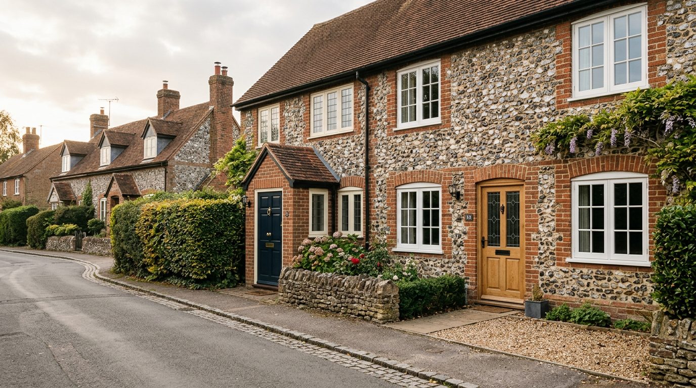 Residential Great Missenden street in Buckinghamshire showing local vernacular windows and doors — the character of homes South East Windows & Doors installs across HP16