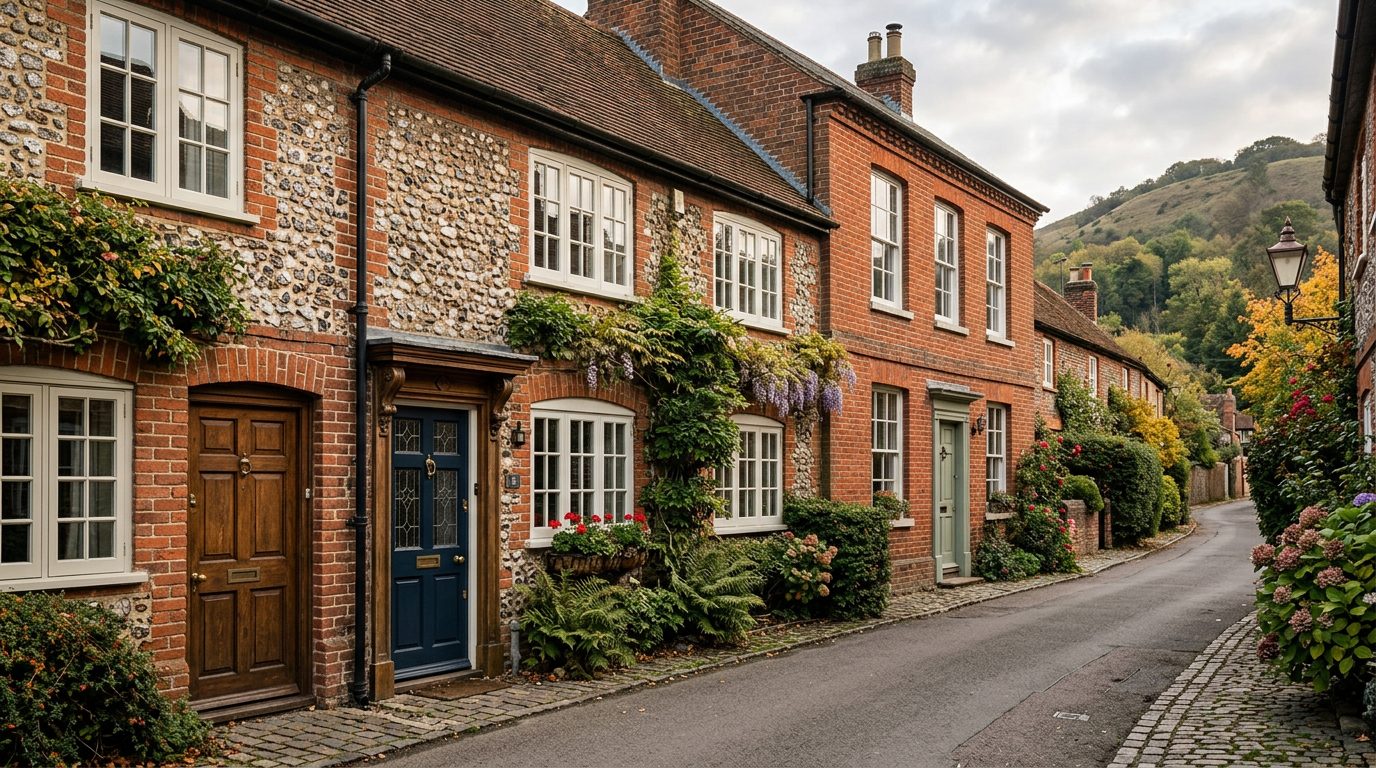 Residential Wendover street in Buckinghamshire showing local vernacular windows and doors — the character of homes South East Windows & Doors installs across HP22