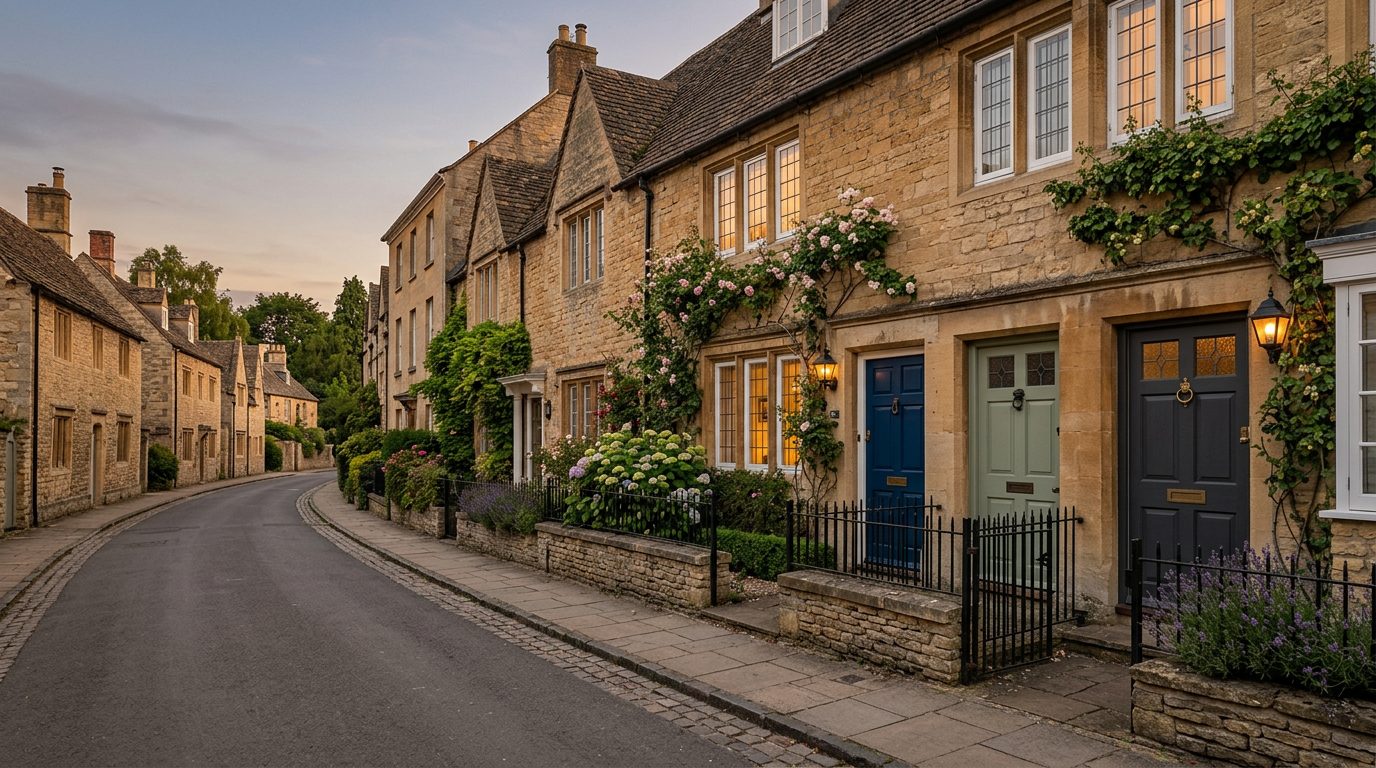 Residential Oxford street in Oxfordshire showing local vernacular windows and doors — the character of homes South East Windows & Doors installs across OX1 – OX4