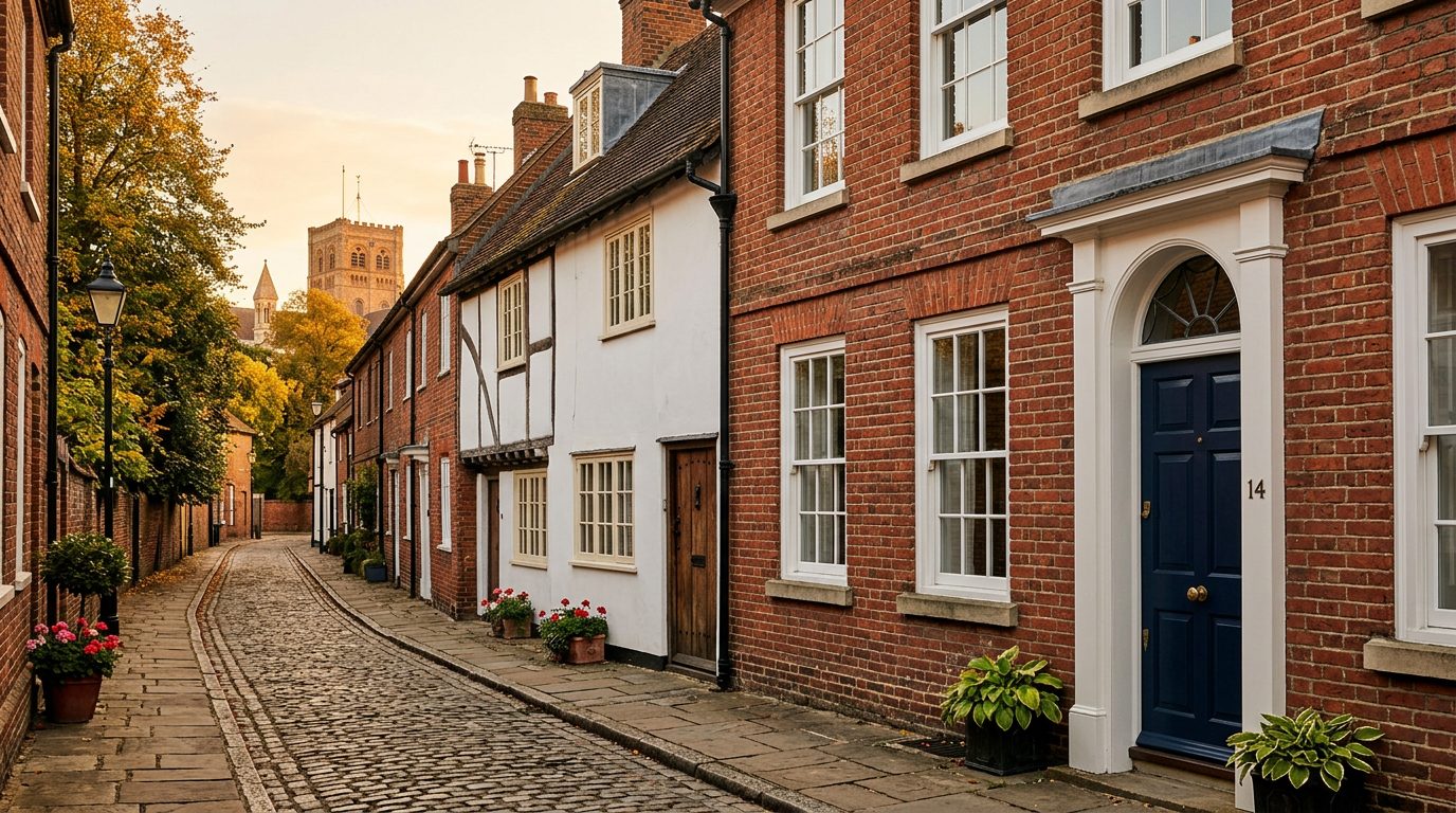 Residential St Albans street in Hertfordshire showing local vernacular windows and doors — the character of homes South East Windows & Doors installs across AL1 – AL4