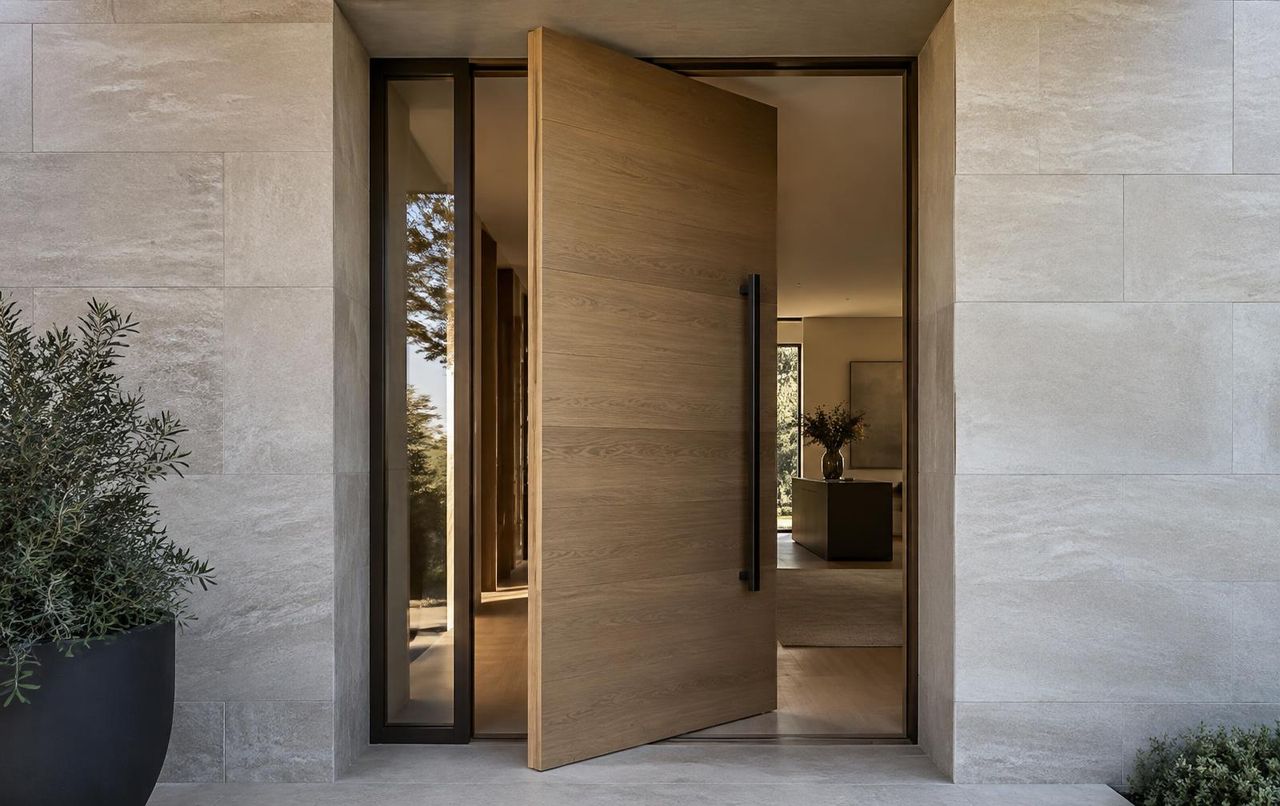 A statement 2.4m pivot door for a Chelsea mews — Chelsea